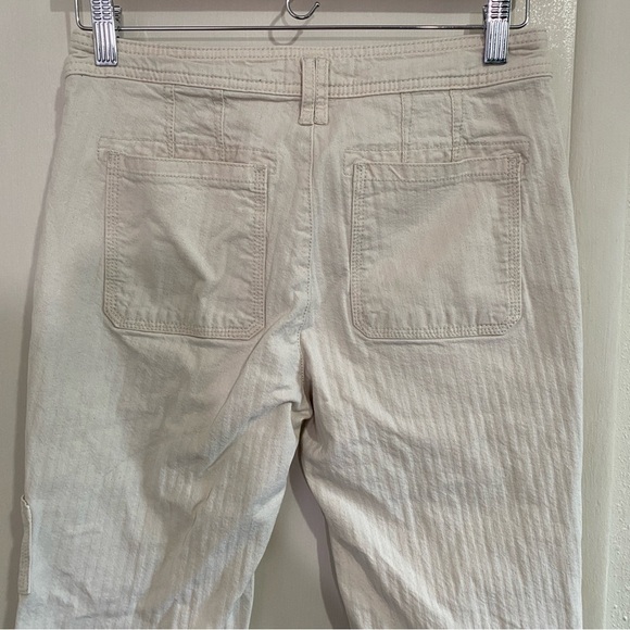 Anthropologie Straight Leg Jeans in Cream Size 26 Cotton Pockets Belt Loops Pant - Picture 4 of 16